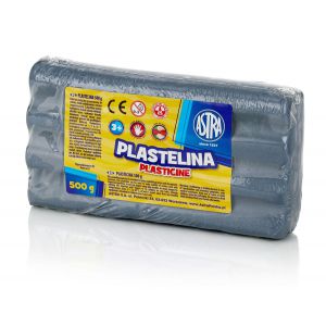 Plastelina Astra, 0.5 kg, srebrna